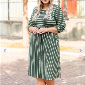 Holding Hands On The Boardwalk Dress, Olive